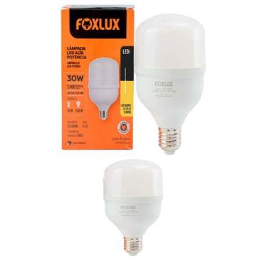 Imagem de Kit 2 Lâmpada Led Alta Potência 30w 3000k E-27 Bivolt Foxlux