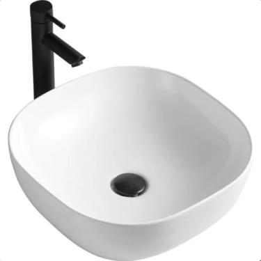 Imagem de Cuba De Sobrepor Apoio Branca Copacabana Ceramica 41x41cm - La Bella Griffe