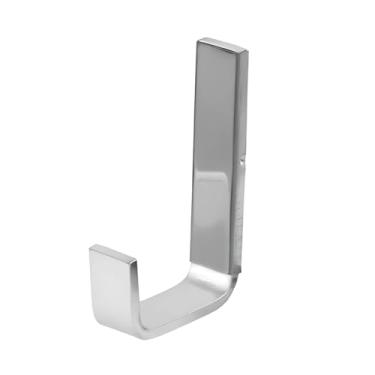 Imagem de Cabide Quadrado Aço Inox Alumínio Gancho Para Banheiro Fixação Dupla