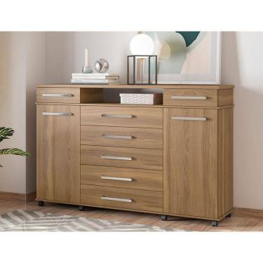 Imagem de Cômoda Sapateira 7130 02 Portas 07 Gavetas London Amendola Touch Demóbile 