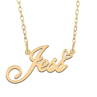 Imagem de A168A Colar de nome personalizado personalizado personalizado colar de nome banhado para mãe filha amizade feminino dia dos namorados aniversário de Natal ano novo, Metal, Sem pedras preciosas