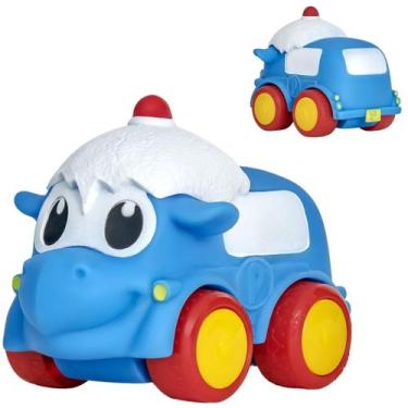Imagem de Carrinho Policial De Brinquedo em Vinil P/Bebes Para Água - Puff Toys