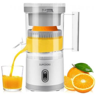 Imagem de Espremedor Elétrico Portátil Recarregável USB para Frutas Cítricas, 110V 80W, SUPCOOKI, Branco