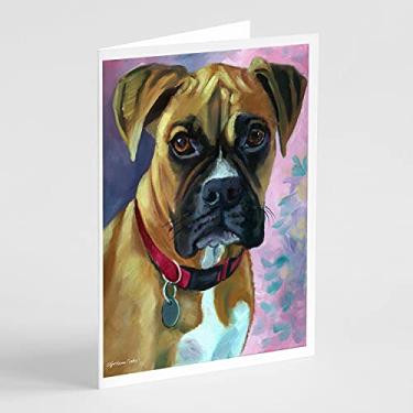 Imagem de Caroline's Treasures 7338GCA7P Cartões de felicitações Boxer Natural Fawn Pacote com 8, 7 x 5, multicolorido