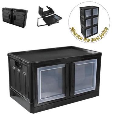 Imagem de Caixa Organizadora Multiuso Dobrável Porta Dupla 30 Litros - Arqplast