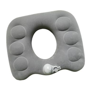 Imagem de Zialofi Almofada inflável donut almofada de assento almofada de assento respirável almofada de cóccix apoio almofada de assento por muito tempo sentado, Cinza