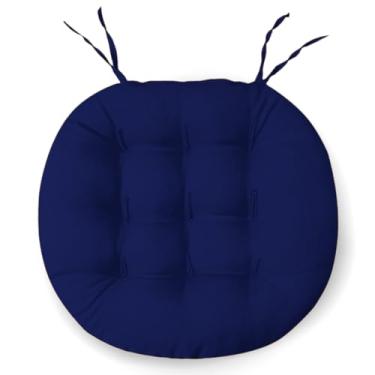 Imagem de Almofada Assento Cadeira Futton Futon 40x40cm Redonda Cores Diversas (Azul Royal)