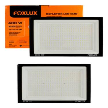 Imagem de Kit 2 Refletor Led 400W 6500K Bivolt IP65 Foxlux