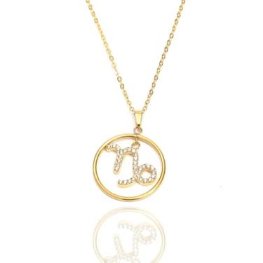 Imagem de Colares com pingente de horóscopo da constelação do zodíaco, colares de astrologia banhados a ouro para mulheres, o melhor presente para aniversário, joias de ano novo, dia das mães, Natal e