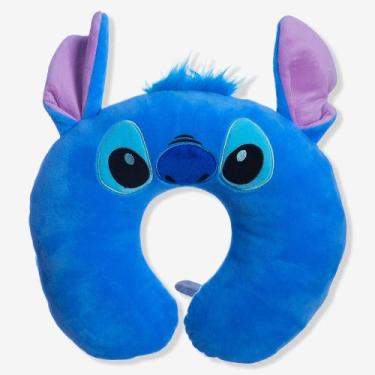 Imagem de Almofada de Pescoço c/ Aplique p/ Viagem Stitch Disney Oficial - Zona 