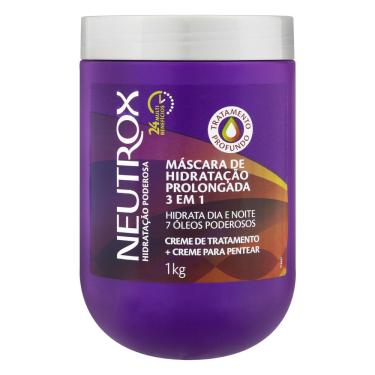 Imagem de MÁSCARA DE HIDRATAÇÃO PROLONGADA 3 EM 1 NEUTROX 24 MULTIBENEFÍCIOS POTE 1KG