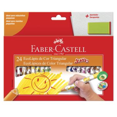 Imagem de Lápis de Cor Ecolápis Jumbo Faber-Castell 24 cores