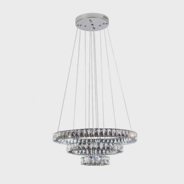 Imagem de Pendente Led Redondo 03 Aros 77w 4000k 200x400x600 Mm Tokyo Bronzearte Inox