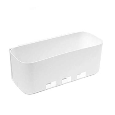 Imagem de Caixa de armazenamento para debaixo do lava-louça da cozinha, organizador de pendurar na parede sem perfurações, suporte para garrafas de especiarias de plástico, prateleira de casa de banho