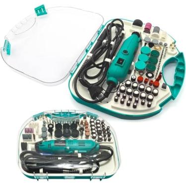Imagem de Kit Mini Retífica 128 Peças, Maleta, Precisão, Potência e Versatilidade, DIY, Mais Precisão e Agilidade em Cada Detalhe, Solução Compacta p/Reparos, Hobbies e Artesanato.