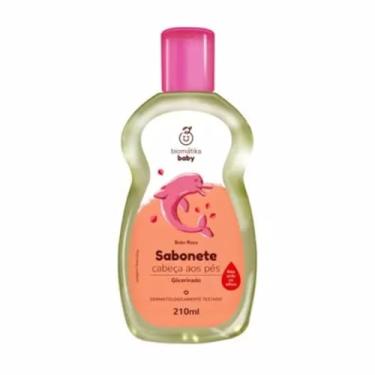 Imagem de Sabonete Cabeça aos Pés Biomátika Baby 210ml | Limpeza Suave com Glicerina para Pele e Cabelos do Bebê | Dermatologicamente Testado | Uso Diário
