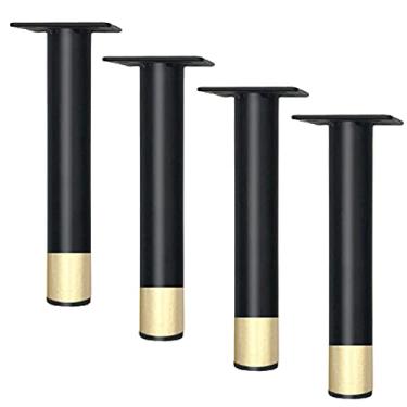 Imagem de XWZFFAI Perna de móveis 4 peças de pés modernos de metal, mesa de tubo redondo vertical Diyniture pés de armário pés de sofá, pernas de suporte de mobiliário de ferro, para mesa de centro, mesa, com