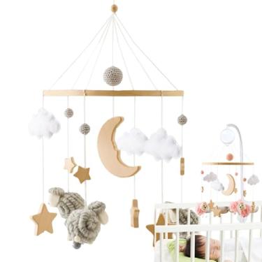 Imagem de Móbile para Berço Infantil - Berço Portátil Com Música,Móbile Interativo Calmante Estilo Bohemiano para Quarto, Carrinho, Cama e Brincadeiras 0-3 Meses