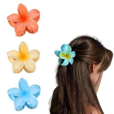 Imagem de 3 Presilha Piranha Cabelo Flor Prendedor Penteado Verão Praia - Piranh