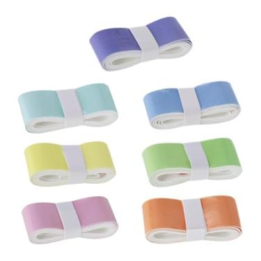 Imagem de Colaxi 7x Tennis Racket Grip Fita PU Pu confortável de tênis non slip para batalhas de beisebol adultos de racquetball de pickleball