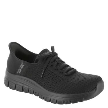 Imagem de Skechers Tênis feminino Graceful-First Blush Hands Free Slip-ins, Preto, 8.5 Wide