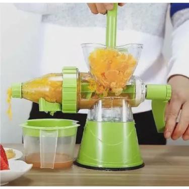 Imagem de Moedor Centrifuga Manual Espremedor Extrator Frutas Legumes Suco Juicer com Jarra