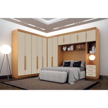 Imagem de Modulado Completo 7 Portas 9 Gavetas - Orion-Cinamomo/Off White - Leifer Móveis