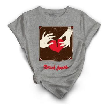 Imagem de Camiseta Estampada Cantora Norah Jones, Referencia Coração - Lobo Sete