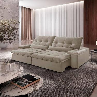 Imagem de Sofá Nivus Veludo 02 Módulos De 120cm B25cm Meu Sofá Online B002 Veludo Capuccino