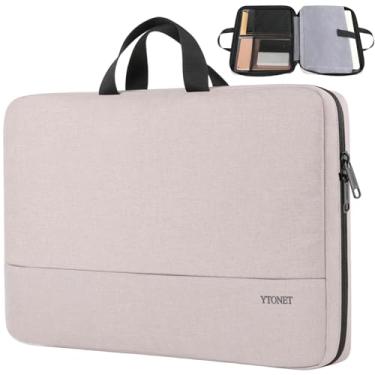 Imagem de Ytonet Capa para laptop de 17,3 polegadas, capa de laptop resistente à água TSA Business Computer Bolsa de transporte com alça, bolsa para laptop feminina compatível com notebooks Lenovo, HP, Dell,