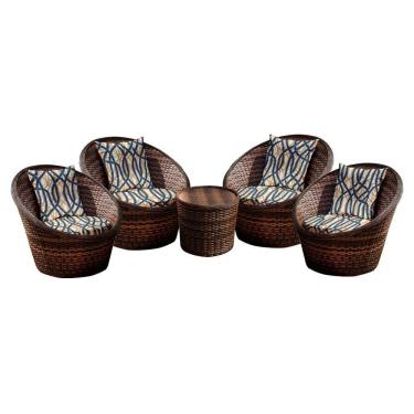 Imagem de Conjunto De Poltronas Bola 4 Poltronas + 1 Mesa Centro
