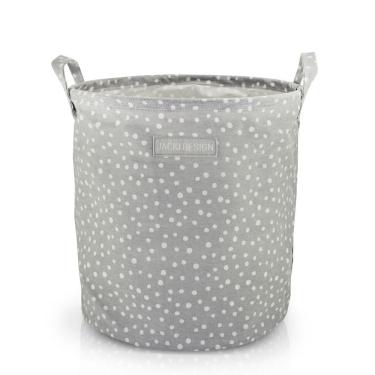 Imagem de Cesto Para Roupa Suja- Brinquedos Tecido (m) - Linha Loft Cinza