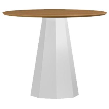 Imagem de Mesa De Jantar 100x100 Cm Isis Sem Vidro Off White Ype - New Ceval