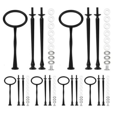 Imagem de Suporte para bolo, suporte para bandeja de sobremesa em camadas|Suporte de sobremesa com placa de exibição de doces de frutas de 3 camadas para festa,Suporte de torre de bolo em camadas de liga de z