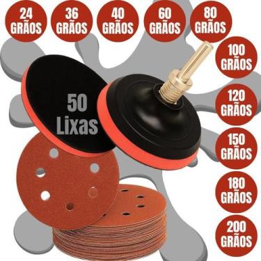 Imagem de Suporte Boina Furadeira Esmerilhadeira +50 Disco Lixa 125mm - STORE SH