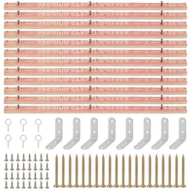 Imagem de WEBEEDY 12 peças de tiras de aderência de tufos com pregos, tiras de fabricação de tapete inclui tachas decorativas de instalação estofamento completo para projetos de moldura de tufos faça você mesmo