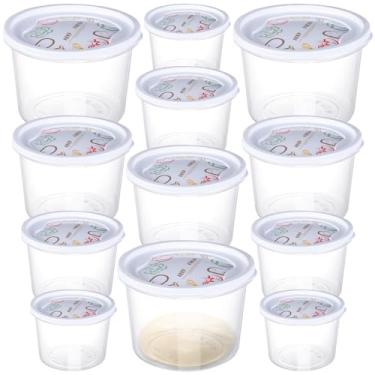 Imagem de LIANGMIDA Caixa De Fermentação Para Massa Pizza - Conjunto 12 Recipientes Empilháveis Com Tampa Tamanho Família