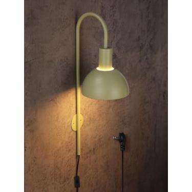 Imagem de TORCHSTAR Arandela De Parede Metal Com Encaixe, Luminária Cabo Luz Decoração Interna, Base E26, Led Máx. 20 W, Verde, Para Sala Estar, Cantinho Leitura, Quarto, Corredor, Lâmpada Não Incluída