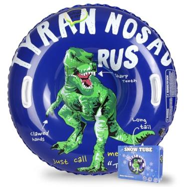 Imagem de Eugsph Tubos De Neve Para Crianças, Trenós Infláveis Duráveis 36", Trenó Com Fundo Espesso E Alças Resistentes, Trenó, Esqui, Inverno, Presentes, Brinquedos Crianças (Dinossauros)