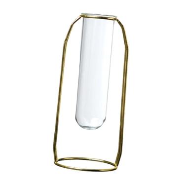Imagem de WeiLaiKeQi Vaso de flores de tubo de ensaio, decoração para casa, vaso de flores, suporte decorativo de metal para plantas, para mesa de sala de estar, jardim, Vaso Pp, Alto