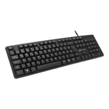 Imagem de Teclado Abnt2 Multmídia Preto C3tech Com Fio Usb Ergônomico - C3 Tech