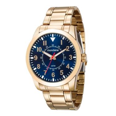 Imagem de Relógio Masculino Technos Skydiver 4.5cm Dourado Azul 3 ATM
