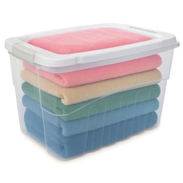 Imagem de Caixa Organizadora para Roupas toalha Armário Brinquedos 19L