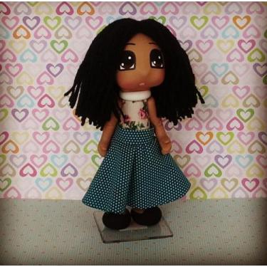 Imagem de Boneca Preta em Porcelana Fria - Os Grashis