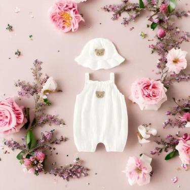 Imagem de Macacão Unissex - Pescador - Broto Encantado, Bege, PP 3 meses 6kg