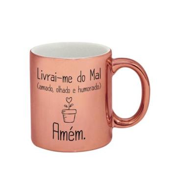 Imagem de Caneca Cromada Rose 325ml - Livrai-me do Mal - Caneca Show - Oxford