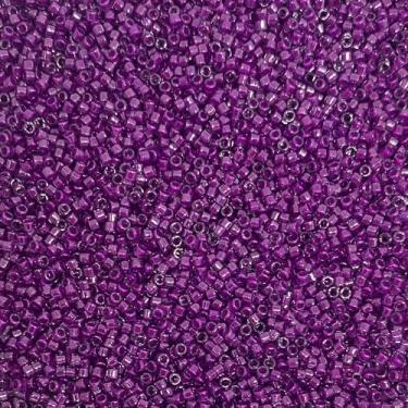 Imagem de Miyuki Delica 11/0 contas de semente - contas de vidro a granel 5 gramas e tamanho 1,6 mm 1000 peças contas de semente de vidro roxo (DB281)