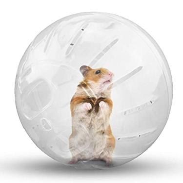 Imagem de Bola Hamster Ball 12,5 cm Cristal Corrida para Hamsters Corrida Exercício Fitness Rodas Pequenos Brinquedos Animais Acessórios Gaiola Chinchilla (P, Branco B)