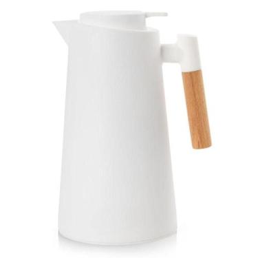 Imagem de Garrafa Térmica Minimalista com Cabo de Madeira  1L - ECO'S WOOD, Bran