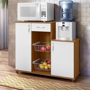 Imagem de Armário de Cozinha para Forno com Fruteira 2 Portas 1 Gaveta Isla Frei